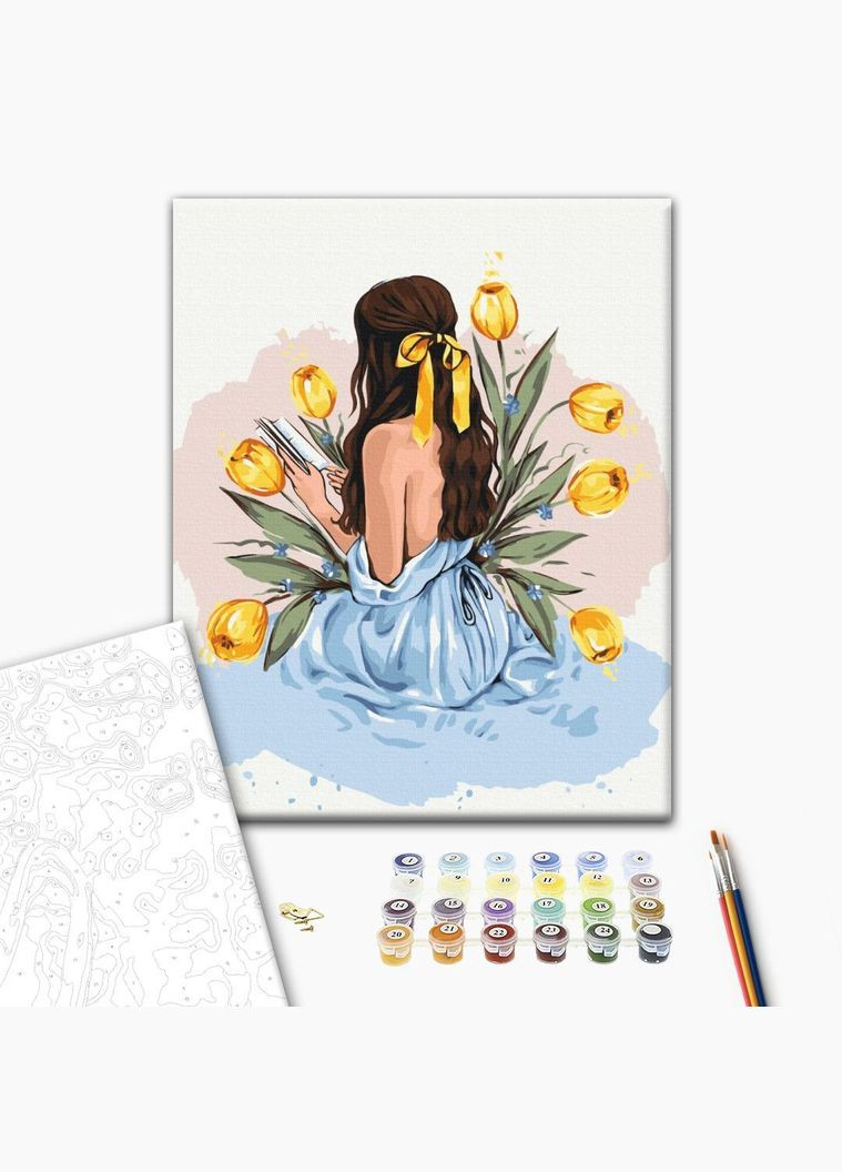 Люди картини за номерами 40х50 Картина по цифрах на полотні Історія тюльпанів Картини розпис за номерами BS53574 Brushme (308988117)