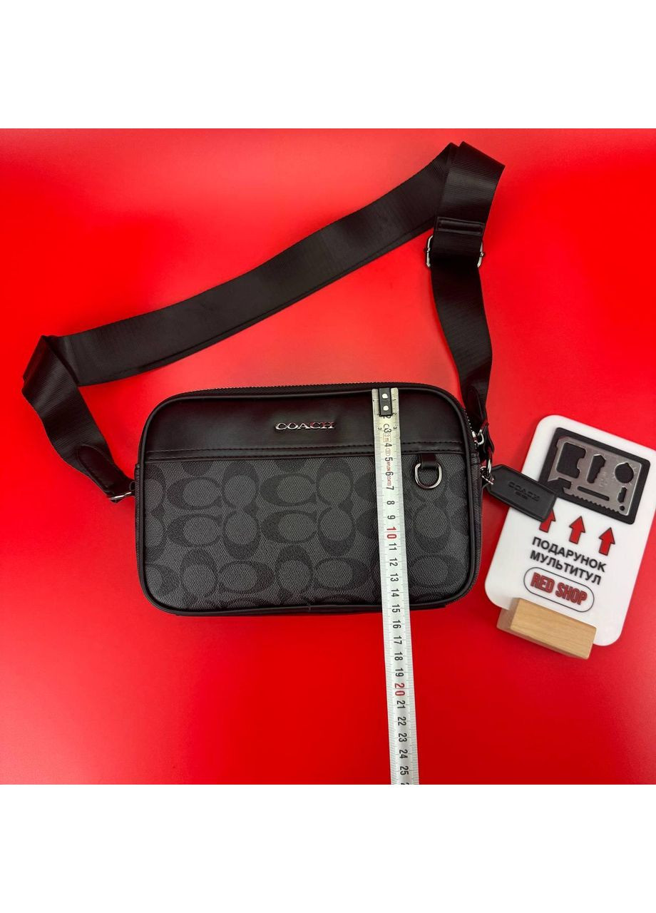 Чоловіча Барсетка crossbody чорна / Висока якість / стильна Сумка Коуч через плече Чоловічий месенджер Coach (361668564)