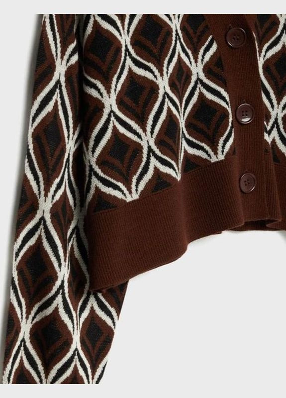 Коричневый кардиган Stradivarius