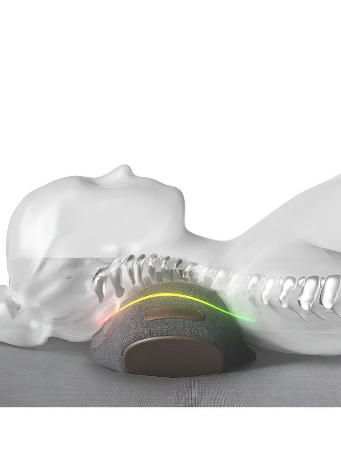 Подушка для сну для шиї з бавовни 415х229х118мм Grey No Brand (350349244)