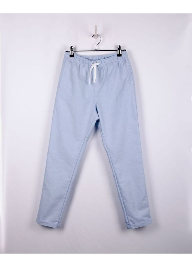 Голубые спортивные летние брюки зауженные Bogi