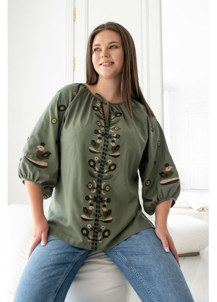 женская вышиванка рубашка с вышивкой аппликацией mksmv316-808 Seam (364179249)