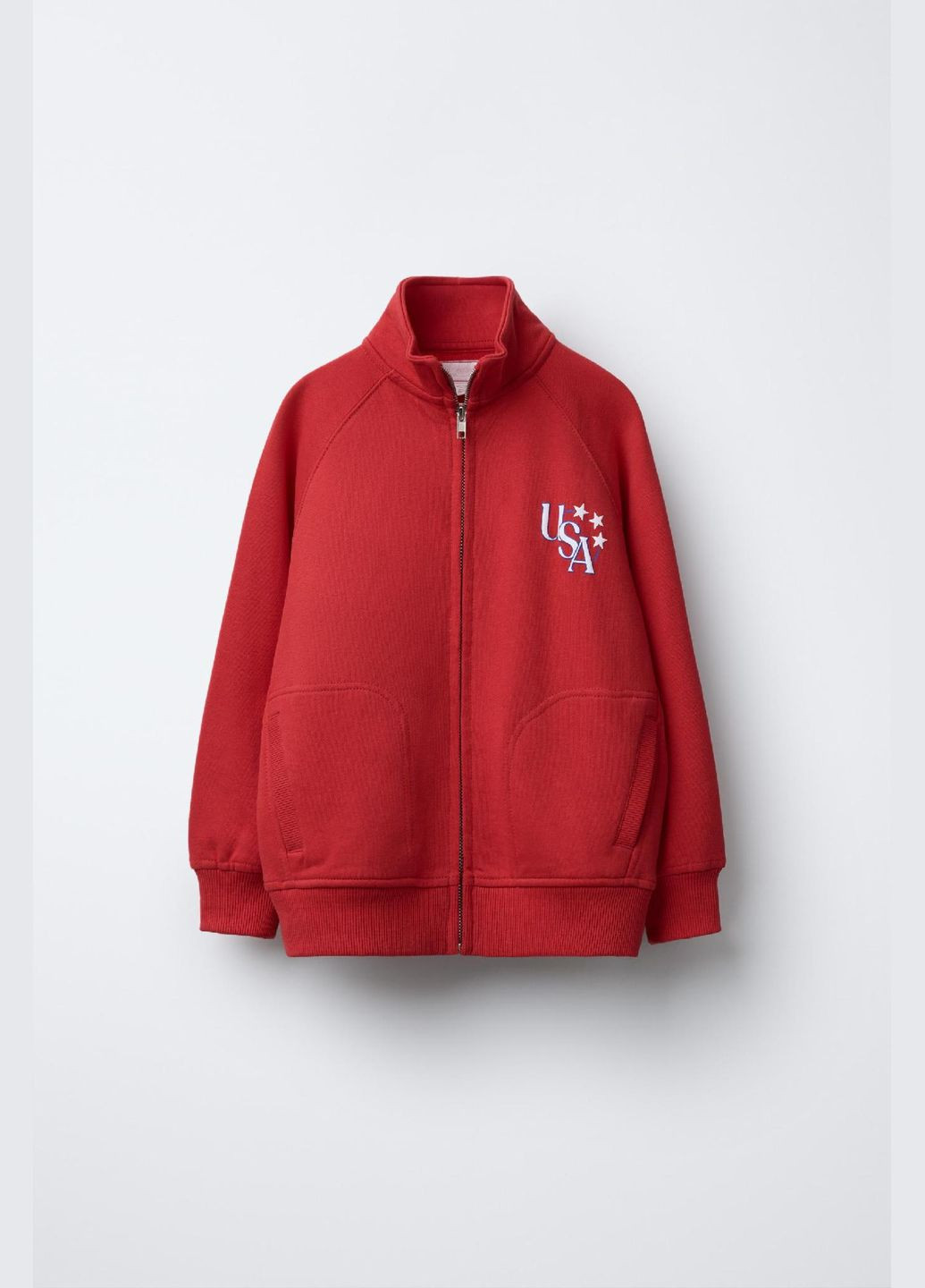 Подростковая спортивная кофта на молнии на мальчика 1701/674 Красный Zara (340843343)
