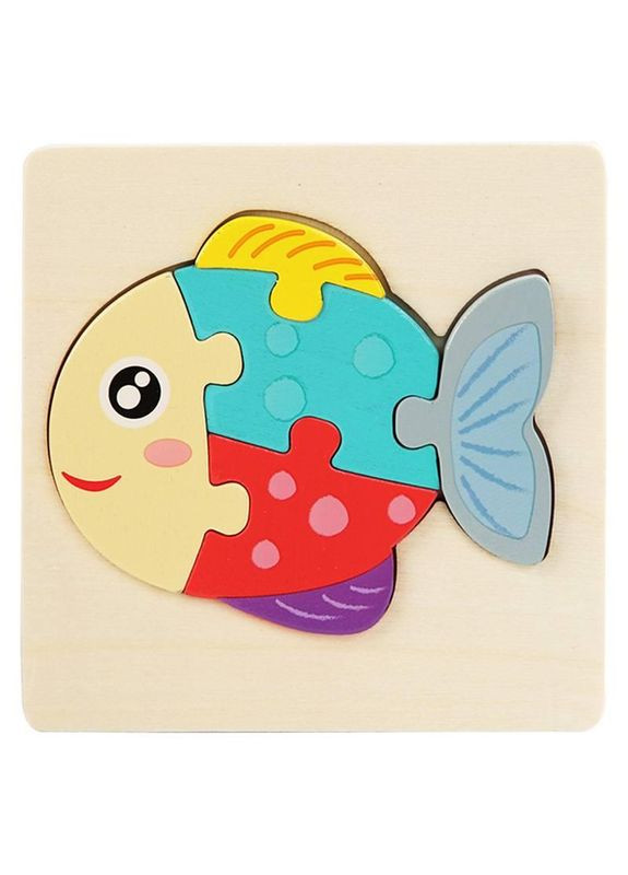 Деревянный пазл рамка вкладыш С 48527 Рыбка Fun Game (327216704)