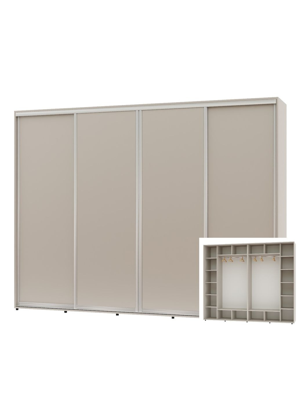 Шкаф-купе четырехдверный 300*60*220 Кашемир 4 двери ДСП Алекса (360441354)