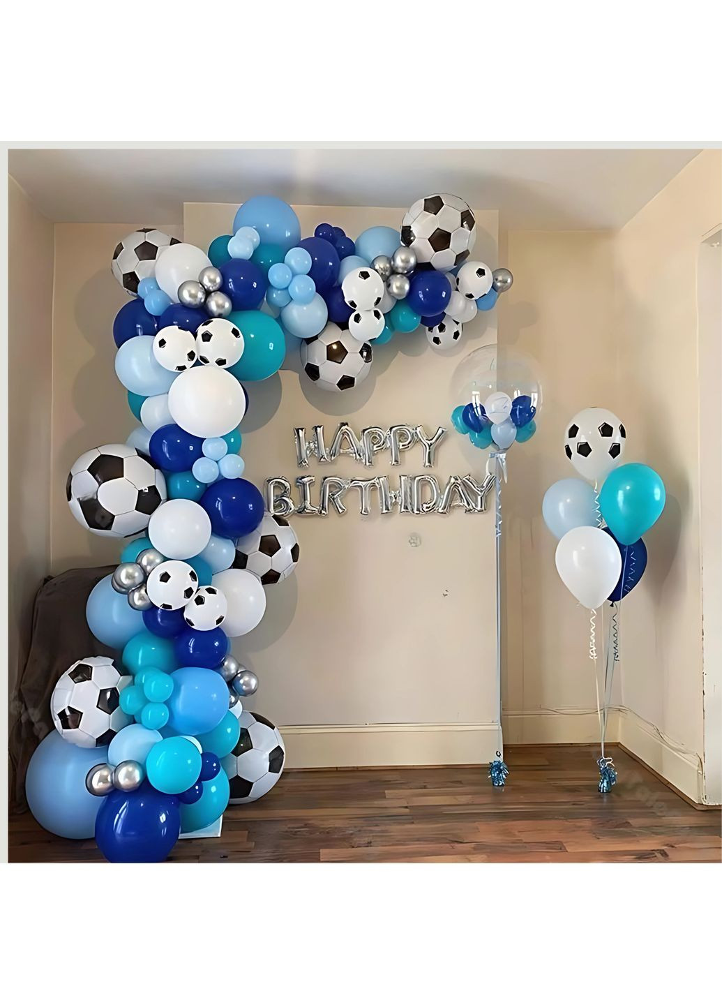 Набор 105 шаров для фотозоны. Командный дух футбола с надписью. No Brand (360559828)