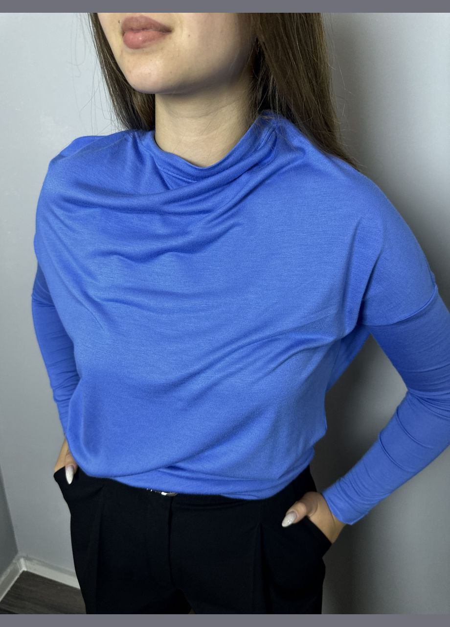 Синий демисезонный свитер женский электрик mktrg0563-2 Modna KAZKA
