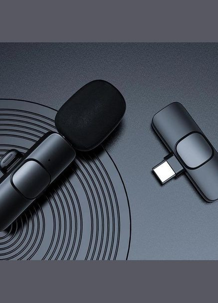 Петличный микрофон беспроводной для смартфона Туре-C K8, Черный Art (290708179)