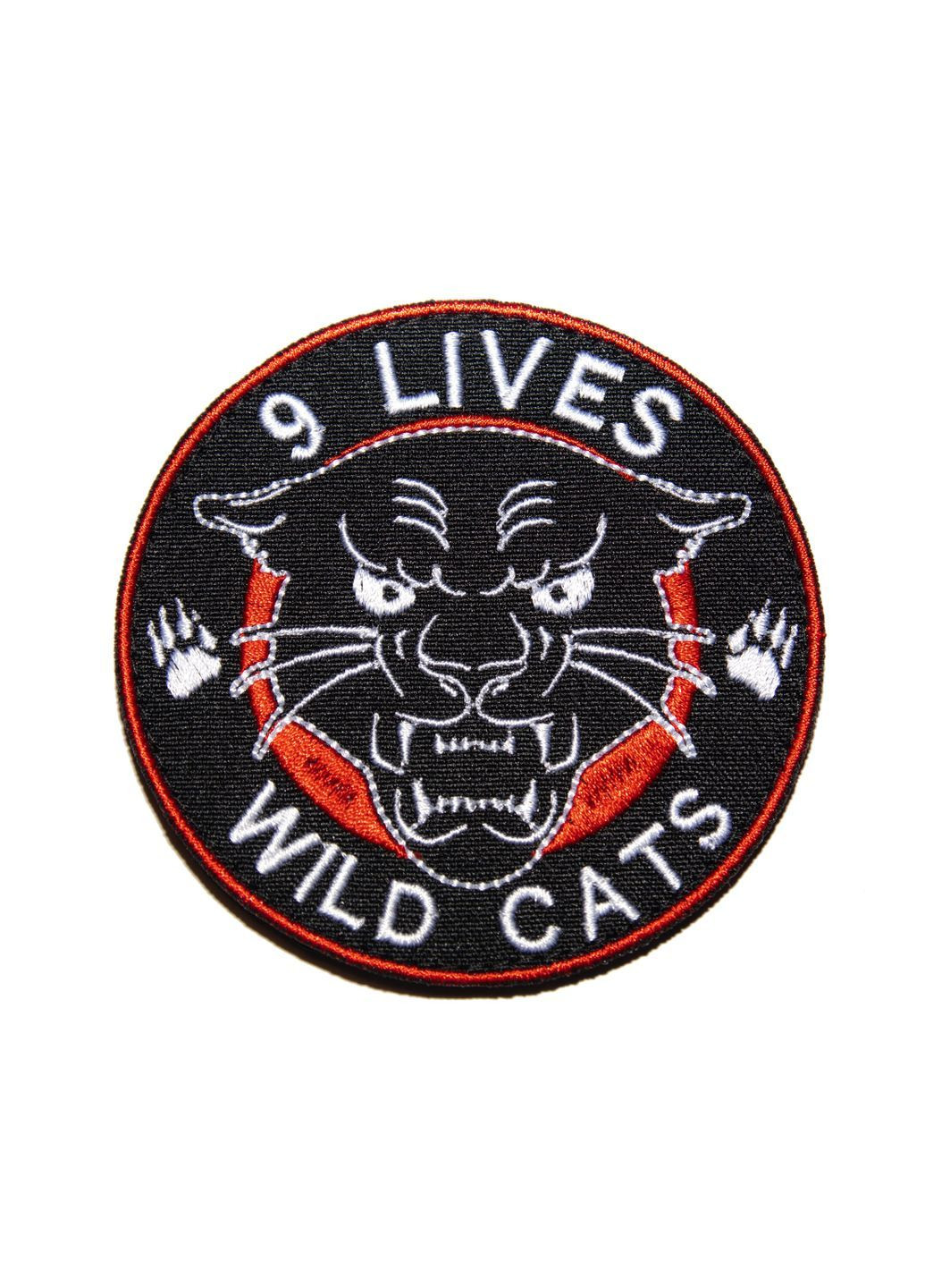 Шеврон вышитый на липучке 9 lives Wild cats No Brand (365795147)
