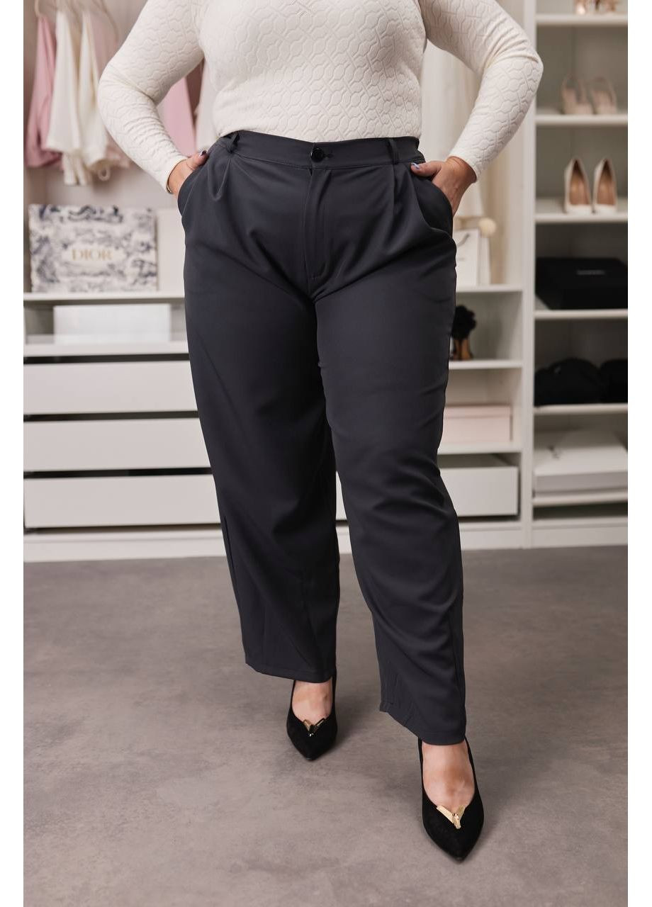 Штаны женские однотонные больших размеров Style Point (358501538)