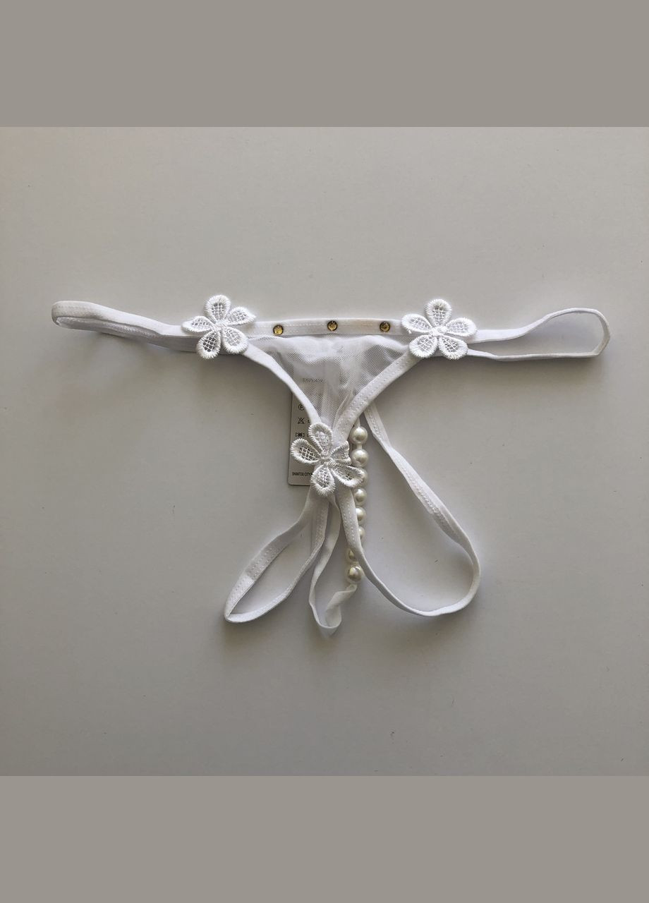 Трусики с разрезом и жемчужинами сексуальное эротическое белье Sexy One Size (S/М/L/XL) (8-158) No Brand (312005134)