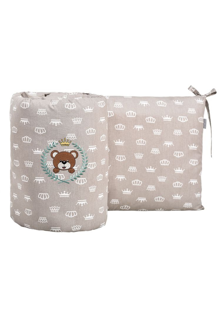 Бортик защитный в кроватку ТM 198х42 см хлопок корона беж (08-13737*002) PAPAELLA (313594494)