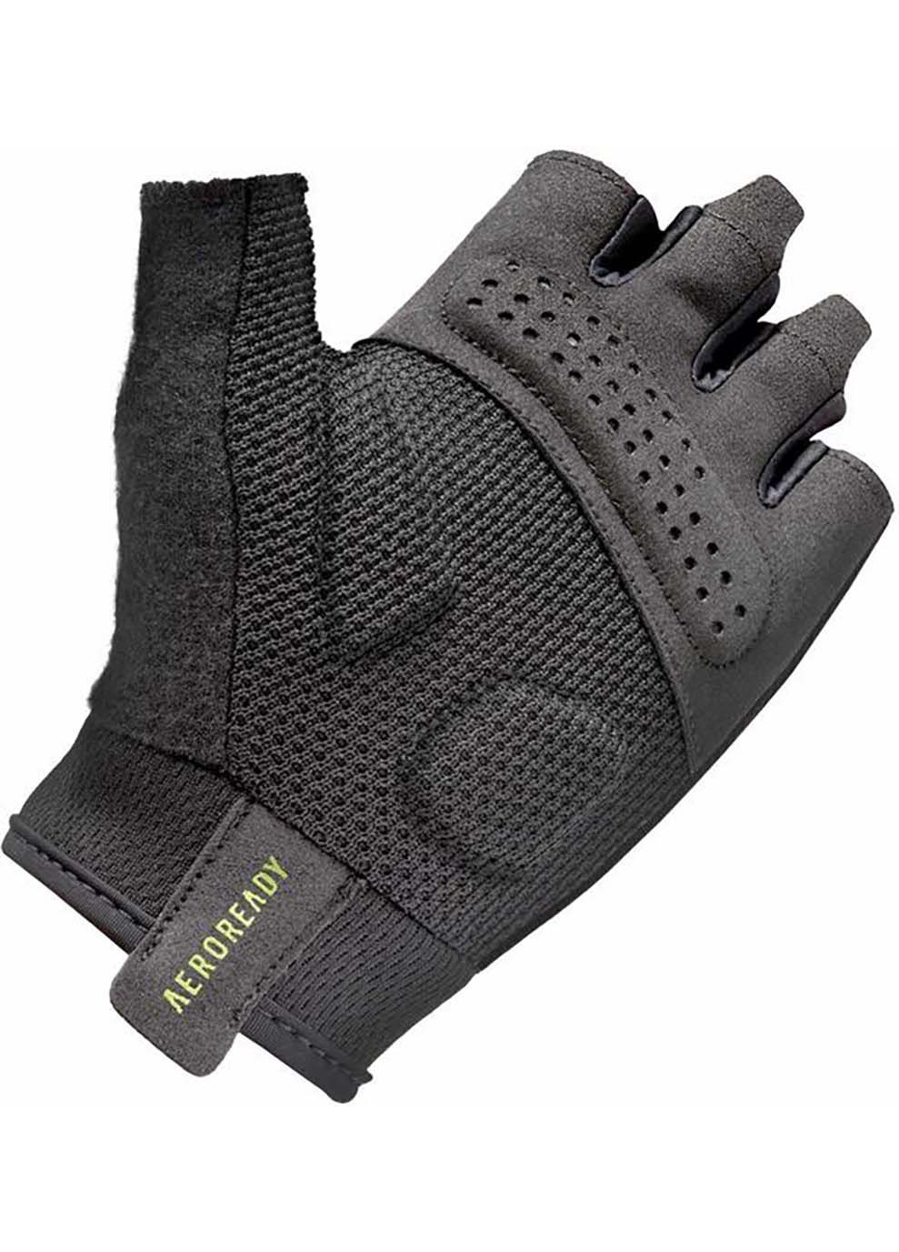 Перчатки для тренинга Essential Training Gloves черный, зеленый adidas (367585013)