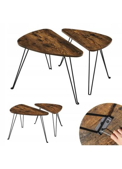 Комплект журнальних столиків Oskar в стилі Loft Leobert (361951791)