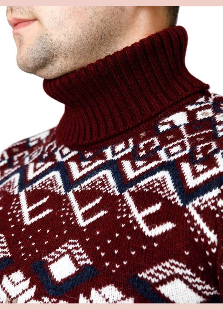 Бордовый зимний мужской свитер цвет бордовый цб-00233269 Gerekli