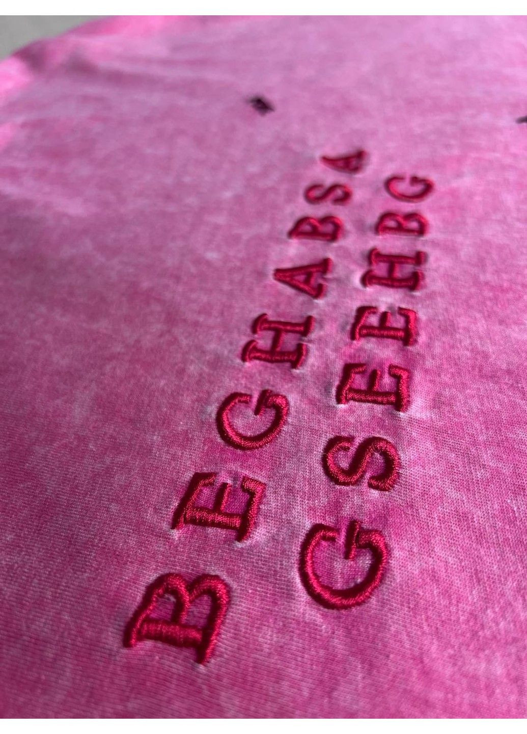 Футболка жіноча A-N 26028 тай-дай оверсайз з вишивкою No Brand - (331333824)