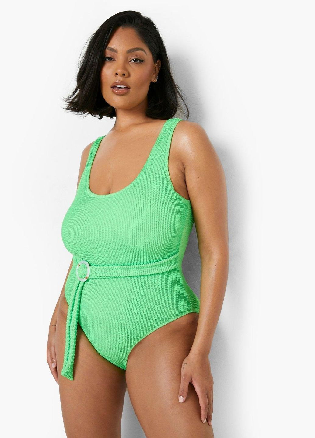 Зелений літній купальник суцільний суцільний Boohoo