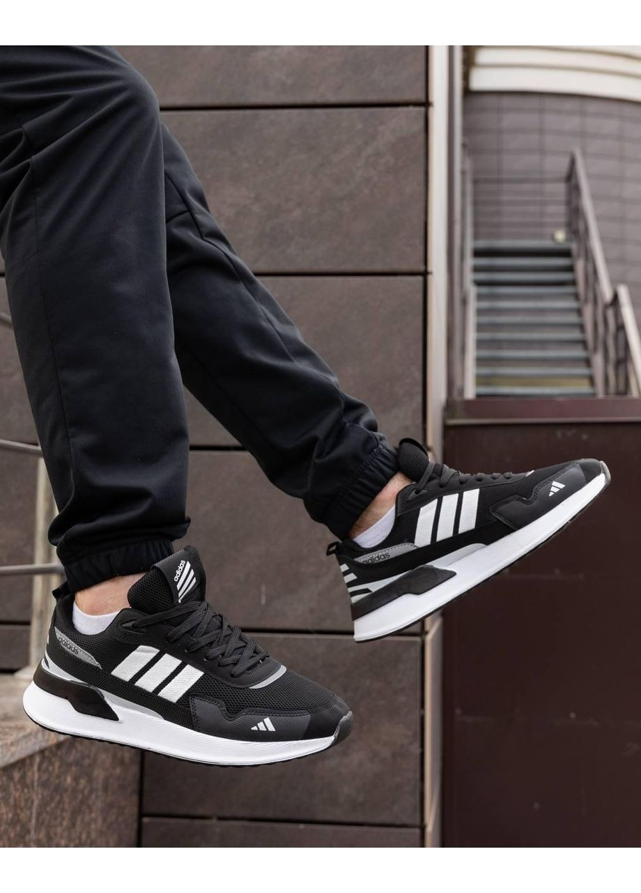 Черные демисезонные кроссовки мужские adidas running black адидас No Brand