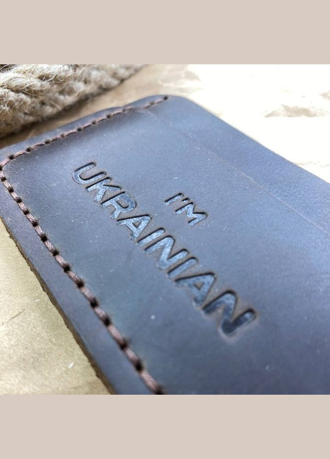 Картхолдер с тиснением UA кожаный, стильный органайзер чехол из кожи для 4 банковских карт No Brand (333705568)