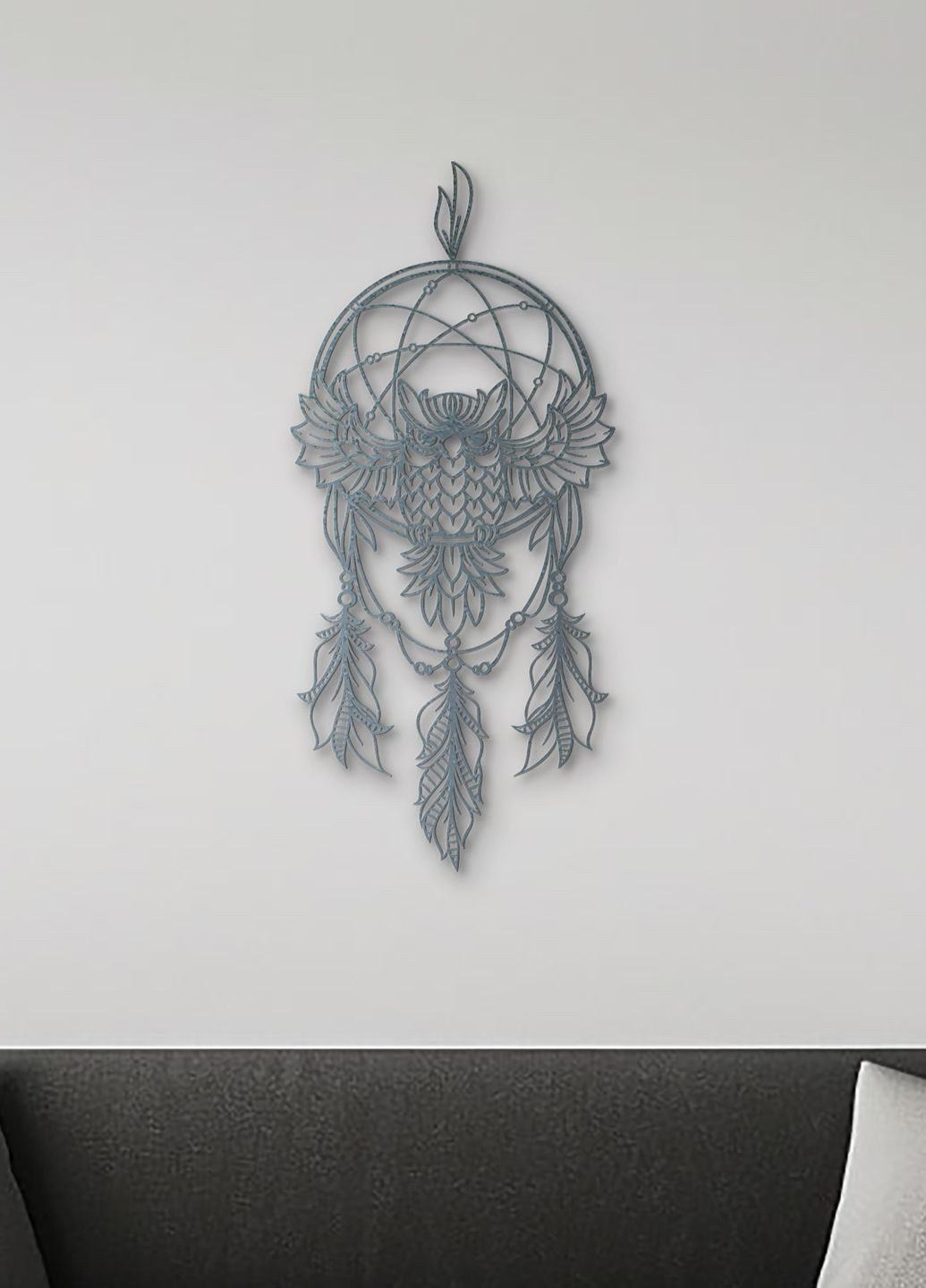 Настінний декор для дому, декоративне панно з дерева "Мудра сова", картина лофт 30х15 см Woodyard (292112850)