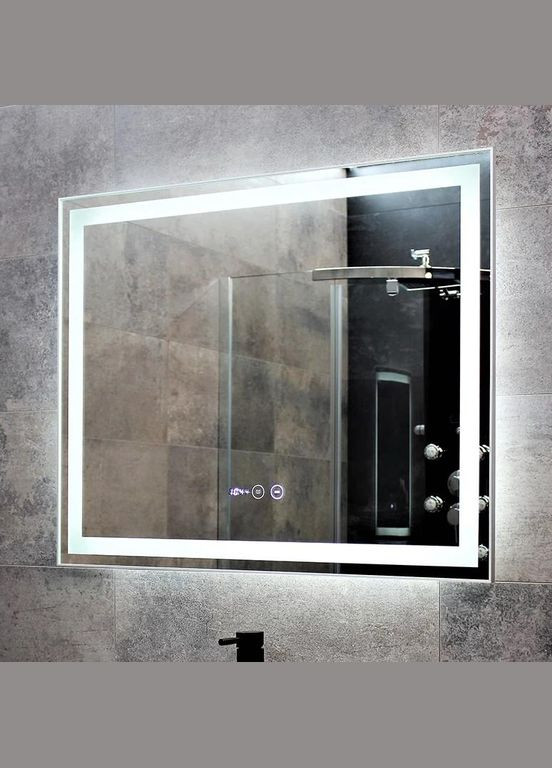 Дзеркало LED DE-M0061S1 Silver 120смх75см сенсорне включення + підігрів Dusel (316720445)