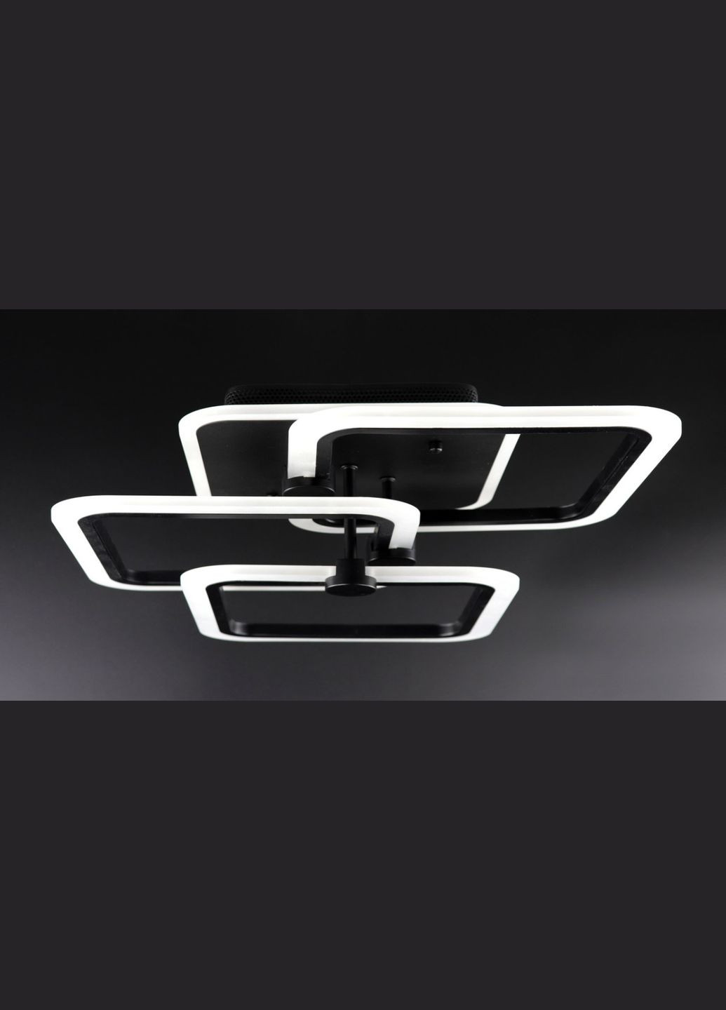 Люстра светодиодная потолочная LED светильник для квартиры на потолок лэд с пультом 25768 Черный 13х45х53 см. Sunnysky (364755575)