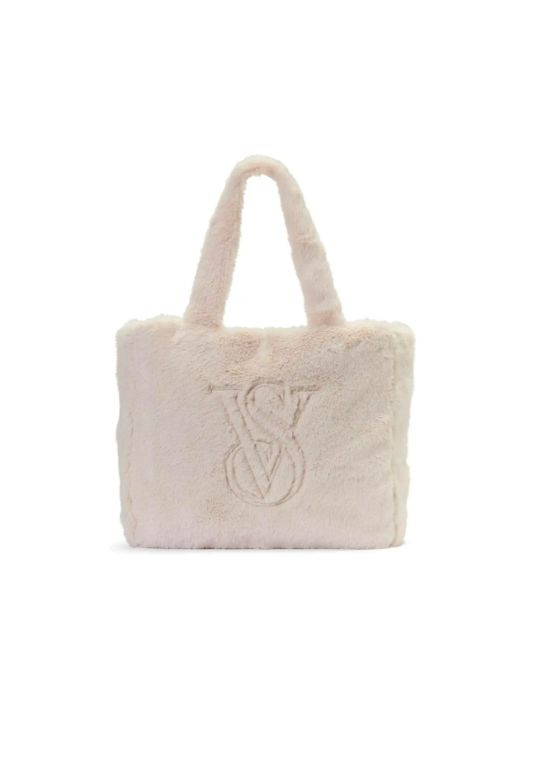 Сумка бежевая Faux-Fur Tote плюш Victoria's Secret (315831864)