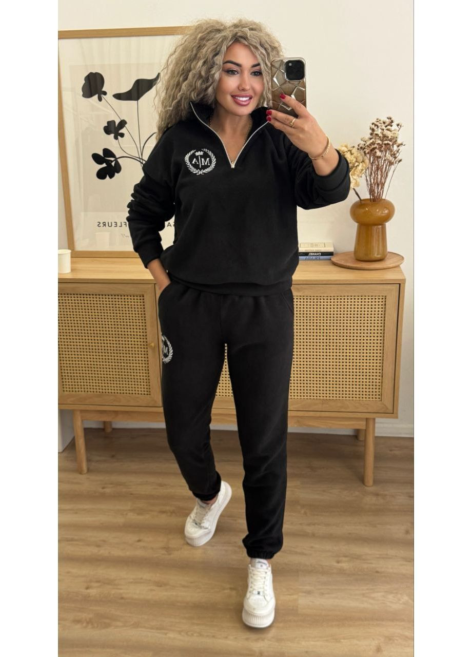 Костюм 181 Полар Флис теплый, брюки и кофта с логотипом Україна (369573659)