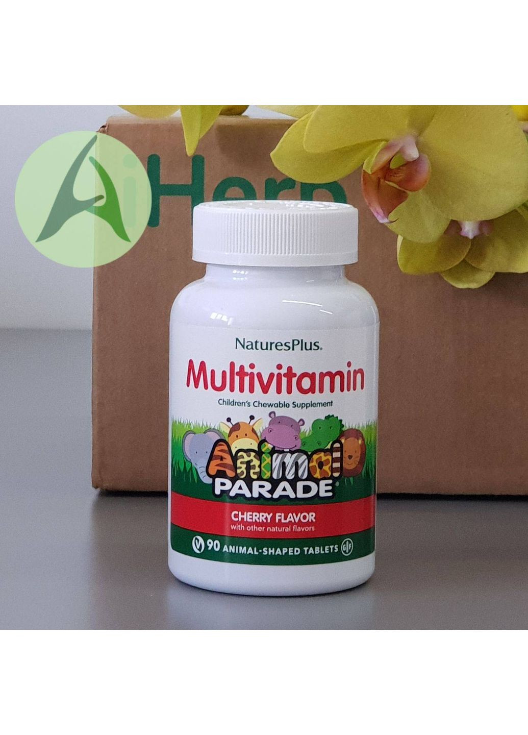 Source of Life, Animal Parade, мультивитамины и микроэлементы для детей, вкус вишни, 90 таблеток в форме животных Nature's Plus (370135398)