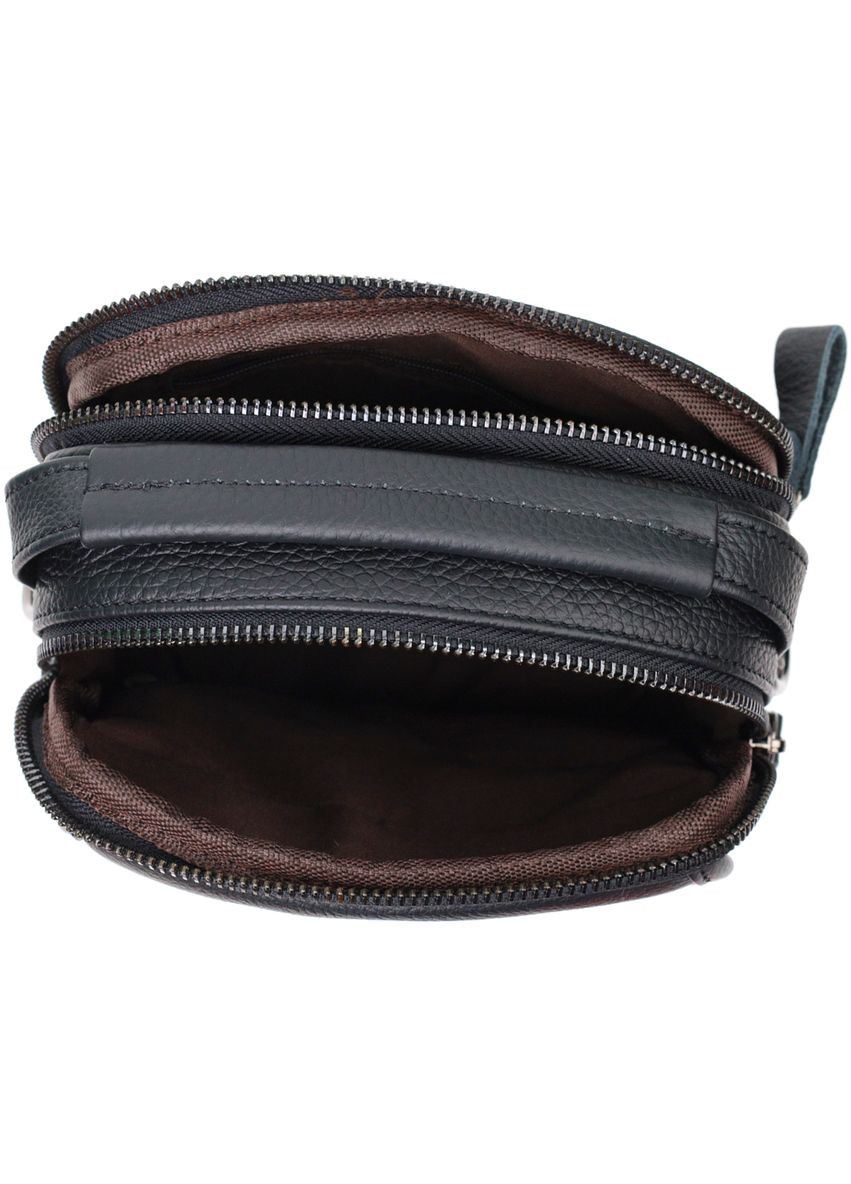 Кожаная сумка кросс боди мужская через плечо черная 22247 Vintage (329195582)