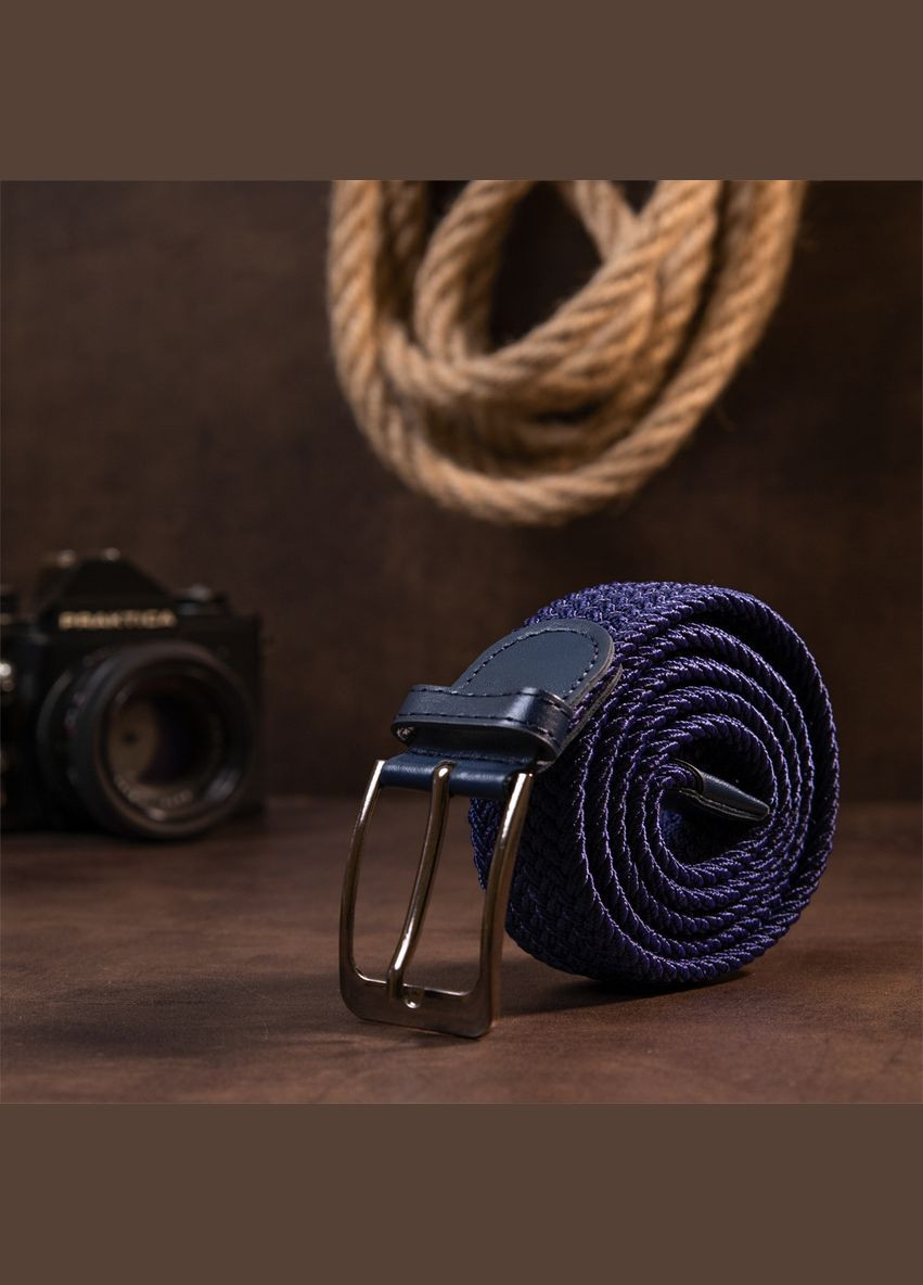 Текстильный мужской ремень классика Vintage синий (sku_20524) No Brand (327820133)