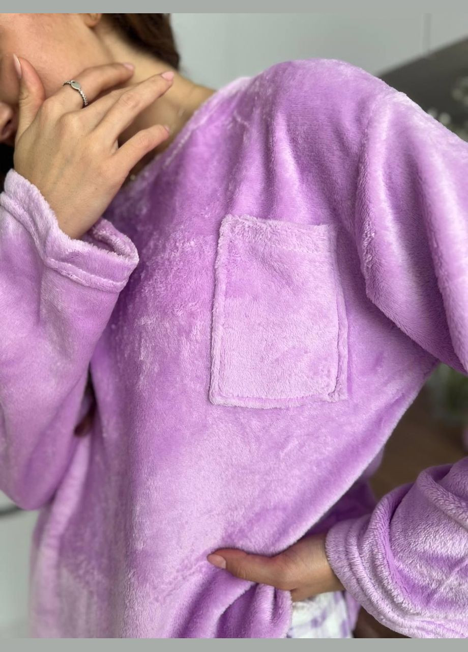 Фиолетовая зимняя пижама женская фиолетовая l (2530/2) GT