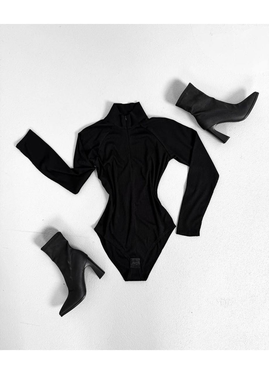 Женское боди с длинным рукавом и молнией No Brand (364961301)