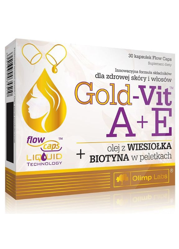 Витамины и минералы Gold-Vit A+E, 30 капсул Olimp (322293022)