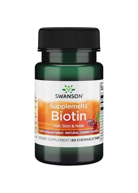 Biotin 5000 mcg 60 Chewables Cherry Swanson (282970453)