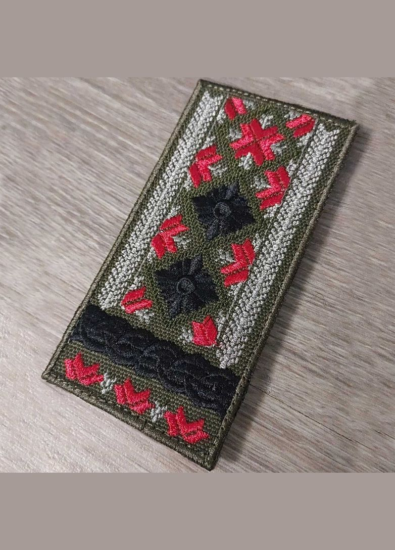 Шеврон Пагон подполковника ВСУ - вышиванка No Brand (336381659)