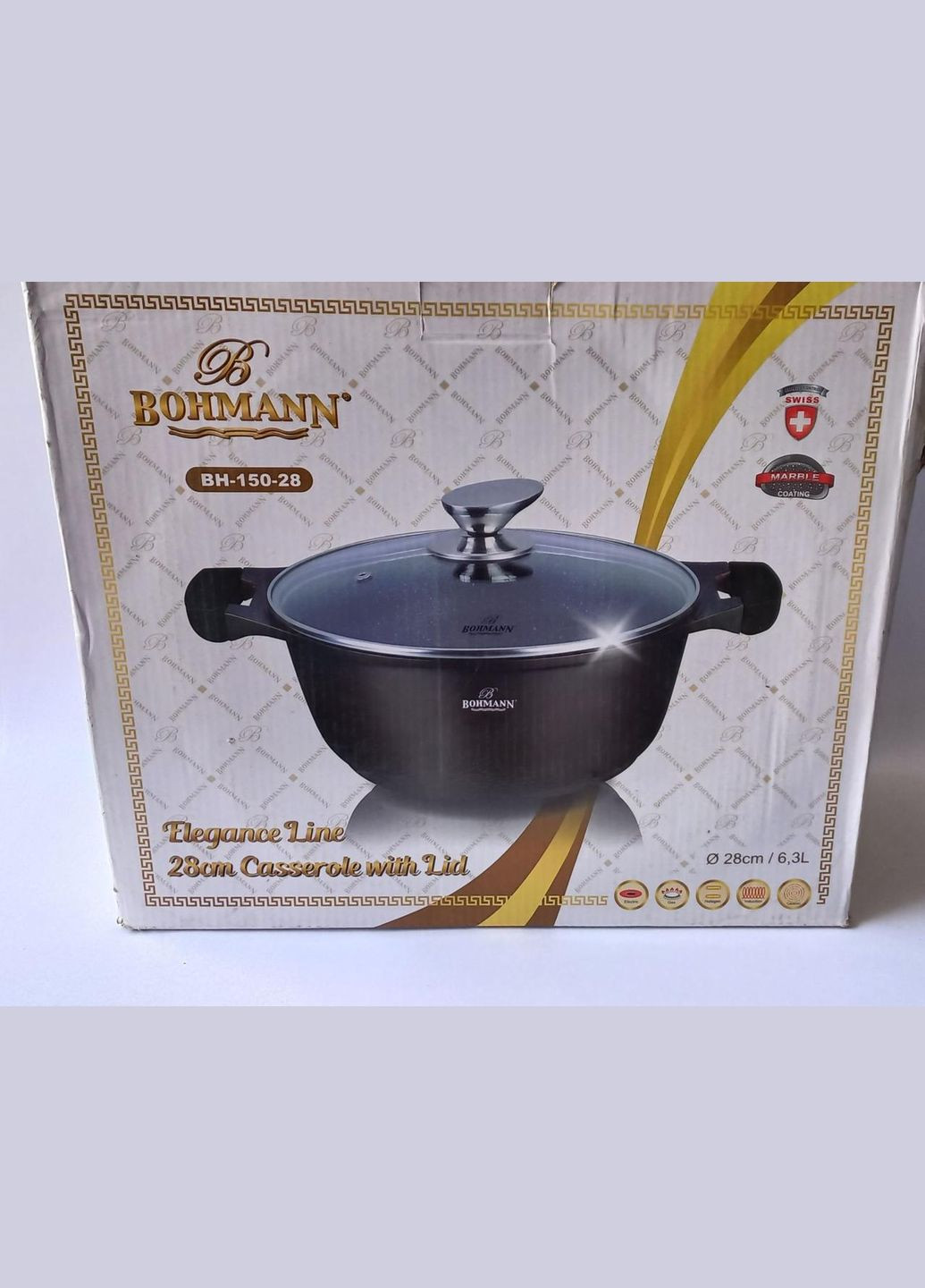 Каструля BH 150-28 Black 28 см 6.3 л Bohmann (300079361)