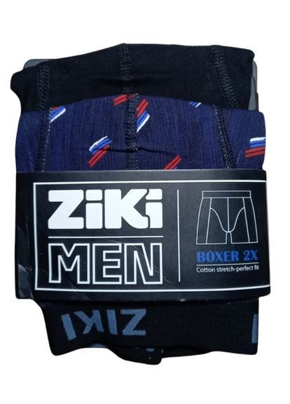 Набор трусов боксеров MEN 2 шт в наборе, размер ХS, черный, черно-синий ZIKI (370137605)
