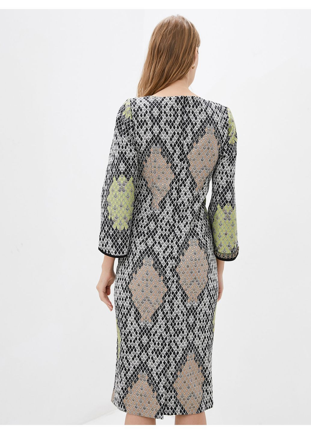Комбінована жакардове плаття в ромби - ua52 / eu46 Iren Klairie