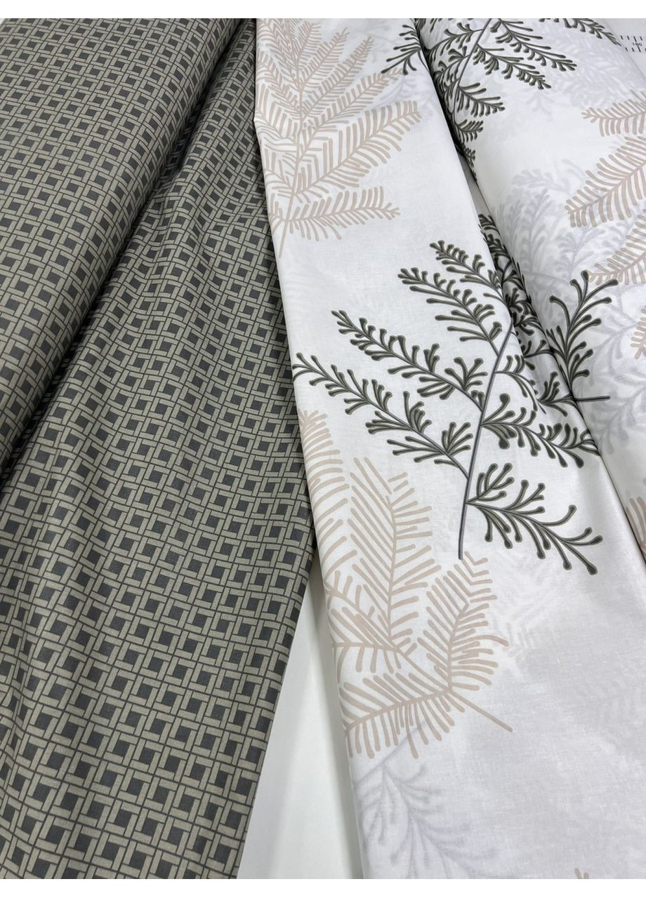 Постільна білизна Папороть мікс, бязь Сімейний на резинці Комфорт-текстиль (354823297)