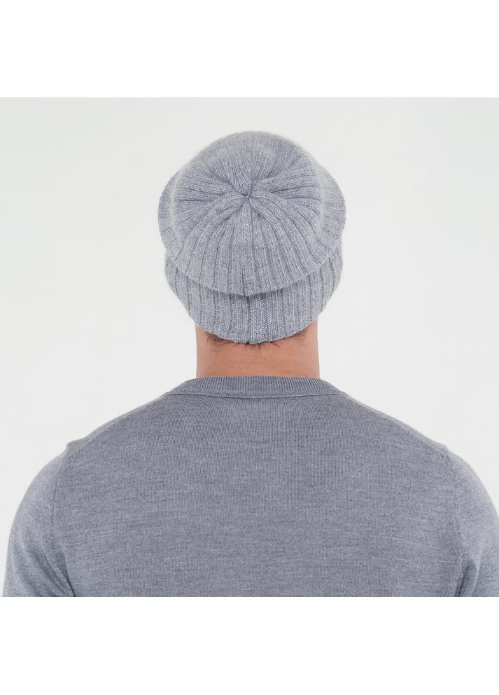 Шапка ковпак чоловіча вовна сіра LIORA 947-292 LuckyLOOK 947-292M (322792079)