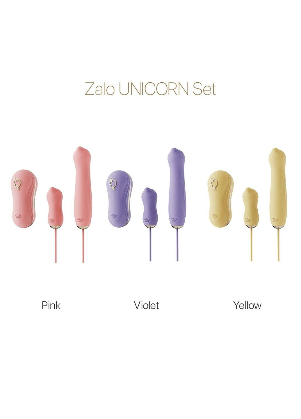 Набір UNICORN Set Pink (віброяйце, пульсатор, стимулятор) Zalo (316253100)