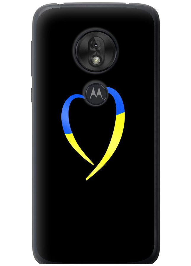 Силиконовый чехол 'Жёлто-голубое сердце' для Endorphone Motorola Moto G7 Play (326602389)