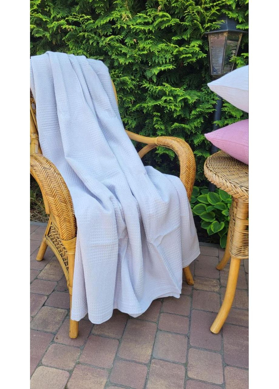 Покрывало Светло-серый, Пике Вафелька 220*260 No Brand (363193705)