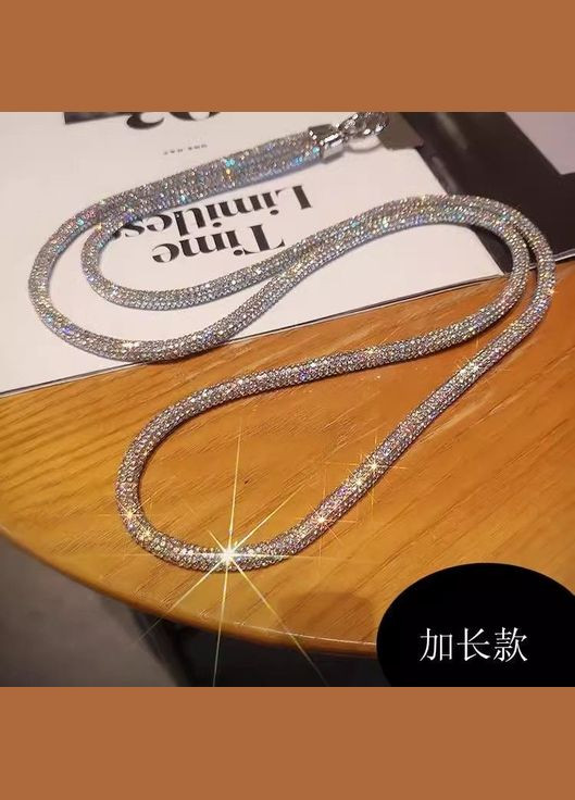 Блестящий ремешок-шнурок для телефона со стразами на шею, через плечо Радужный No Brand (328958127)