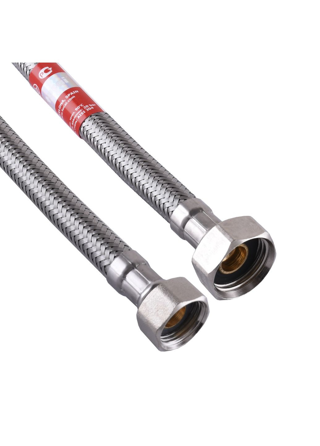 Шланг водяний 3/8″x1/2″ ВВ 0,2м. TAQ HG-3812-200 200946 TUCAI (335426009)