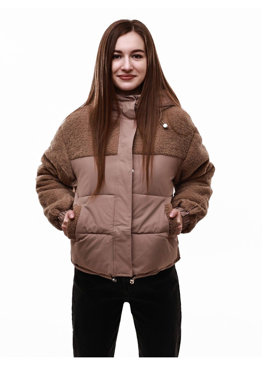 Светло-коричневая зимняя куртка зимняя женская M@C