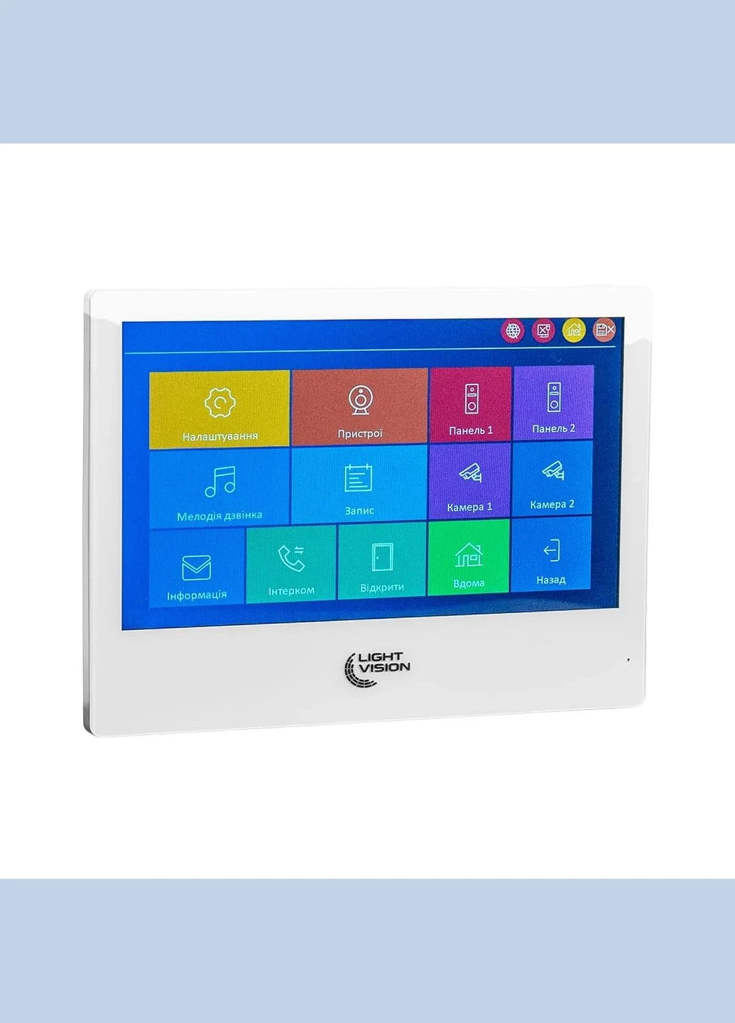Відеодомофон 7" WiFi Tuya SINGAPORE FHD White (82-00230) Light Vision (325405426)