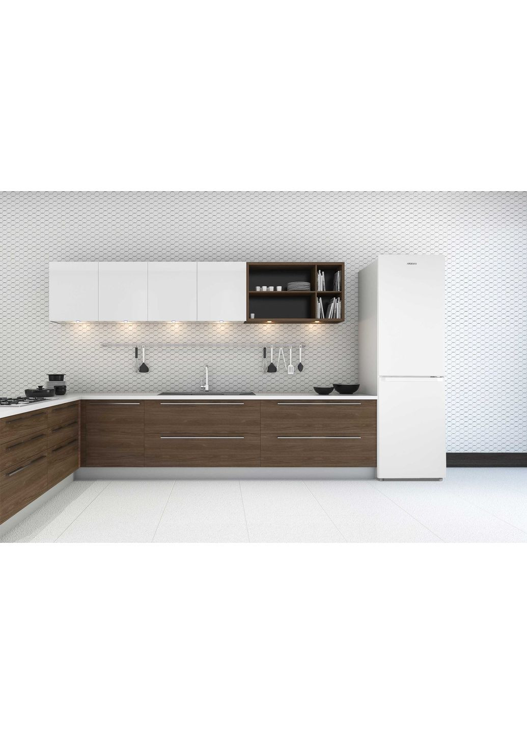 Холодильник DNF-M259W180 з нижн. мороз., 180x54.5х63, холод.відд.-172л, мороз.відд.-87л, 2дв., А+, NF, зона св-ті, Ardesto (364275171)