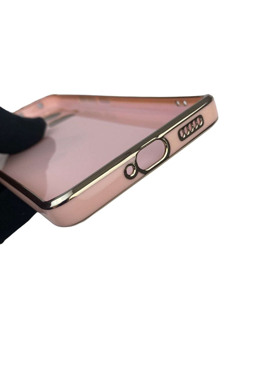 Чохол для Redmi Note 13 Pro Plus з кільцем MagSafe із золотою окантовкою на сяомі редмі нот 13 про плюс пудровий gs1 Xiaomi (366230607)